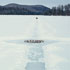 view of cruciform installation on frozen lake